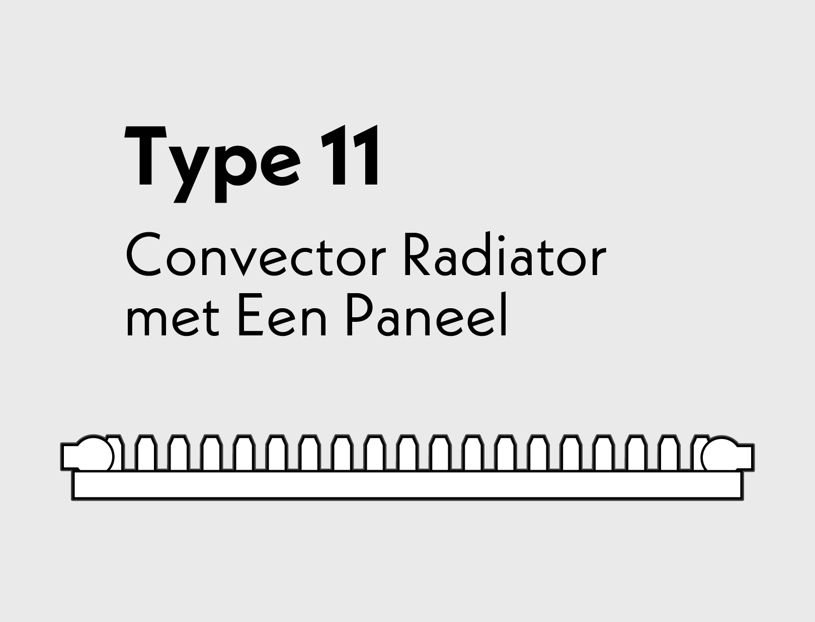 Type 11 Convector Radiator met Een Paneel