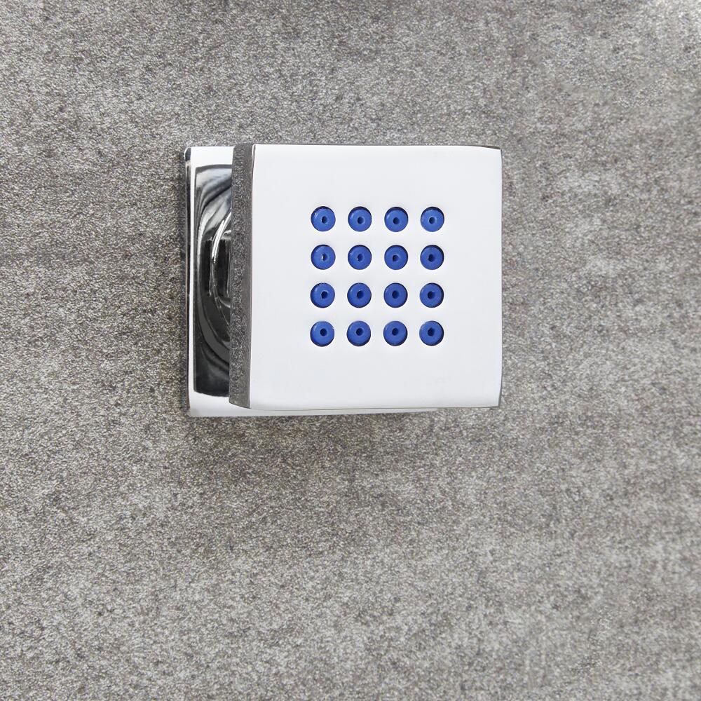 Hudsonreed 1 X Vierkante Verchroomde Massief Messing Bodyjet hudsonreed kopen in de aanbieding